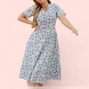 Ivy City Co "Allie dress" in blue floral